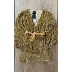 NWT Retrofete Gold Sequin Dress